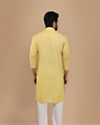 Faded Yellow Solid Kurta image number 2